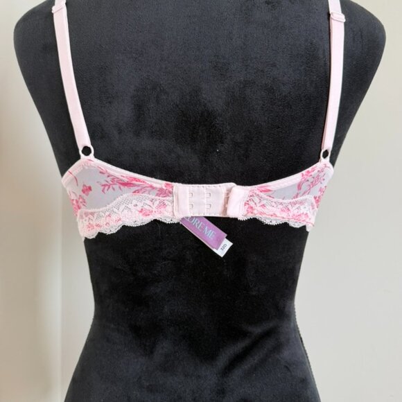 Light Pink Adore Me Floral Bra | 32D - Picture 3 of 4